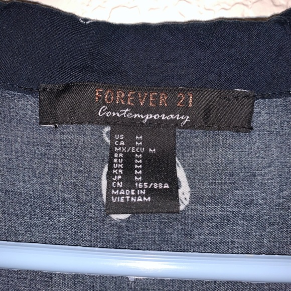 Navy blue old fashioned telephone crop top size M - Picture 6 of 7